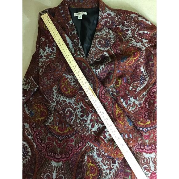 ColdWater Creek Women’s Vintage Tapestry Print Button Front Blazer Sz. 2x EUC - Picture 9 of 11